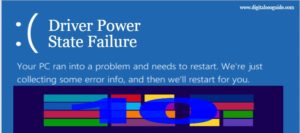 hp laptop driver power state failure